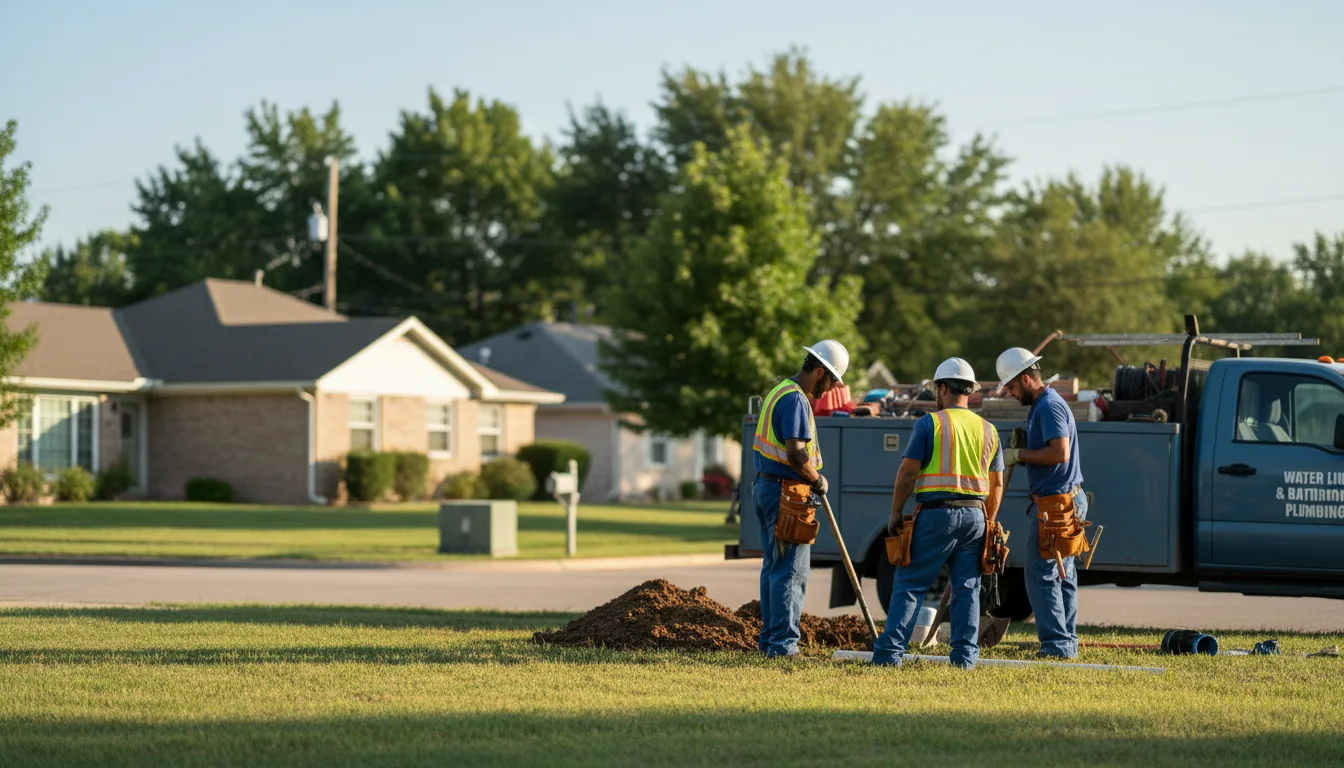 Residential water line and bathroom plumbing service in Gibbs, MO